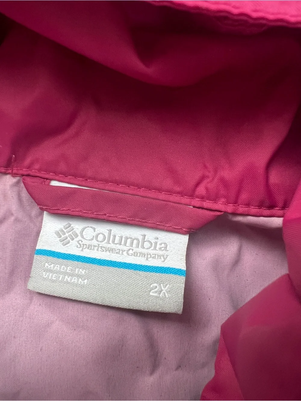 Columbia Switchback Women’s 2X Pink Hooded Lightweight Full Zip Windbreaker